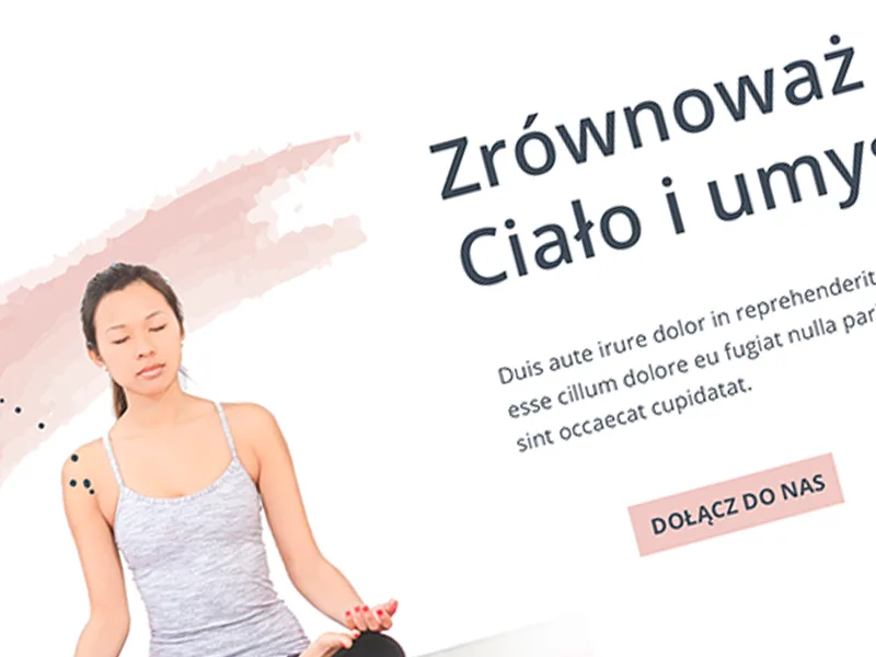 Joga — szablon strony szkoły jogi